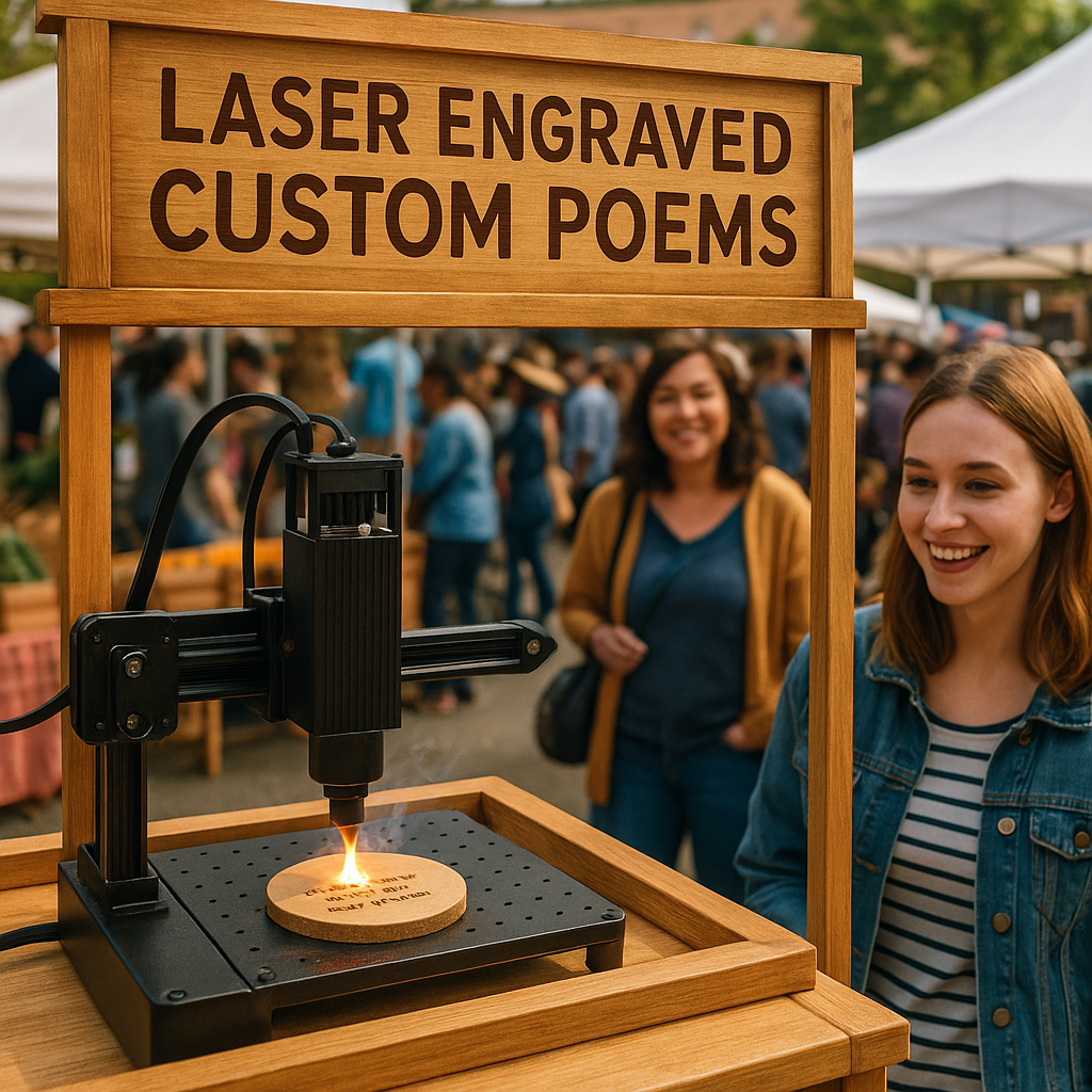 Laser-Lit Lines: Sell One-Line AI Poems Burned on Cedar for < $2.5 K