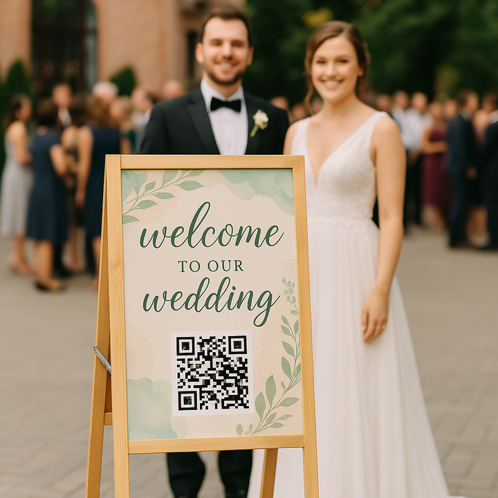 Run signs, not silence with A-frame QR boards