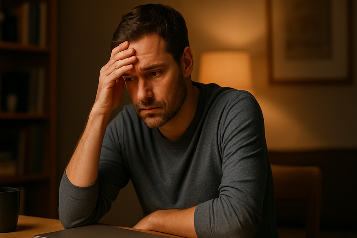 A man wondering if he’s suffering from a burnout
