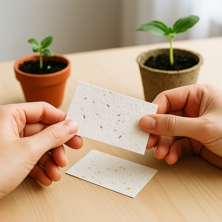 Seed embedded business cards, quite a unique proposition