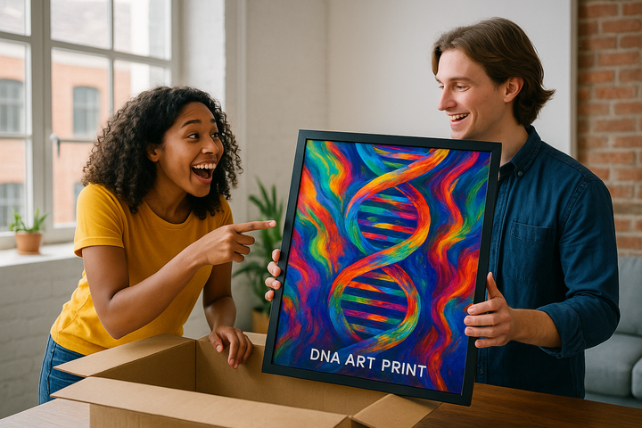 DNA art print example. 